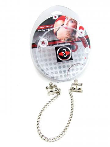 Nipple Clamps - Jaws With Chain - Chrome