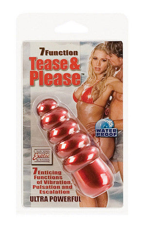 7 Function Tease And Please Massager - Red
