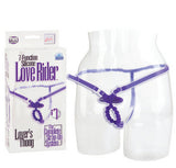 7-Function Silicone Love Rider Lover's Thong - Purple