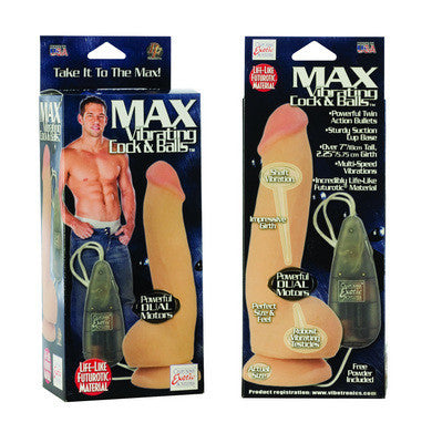 Max Vibrating Cock And Balls - Natural