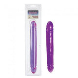 Reflective Gel Smooth Double Dong 12-inch - Purple
