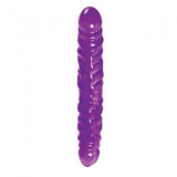 Reflective Gel Veined Double Dong 12-inch - Purple