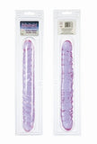 Reflective Gel Veined Double Dong 12-inch - Purple