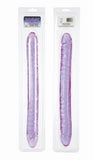 Reflective Gel Veined Double Dong 18-inch - Purple