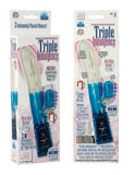 Waterproof Triple Indulgence Stimulator - Blue