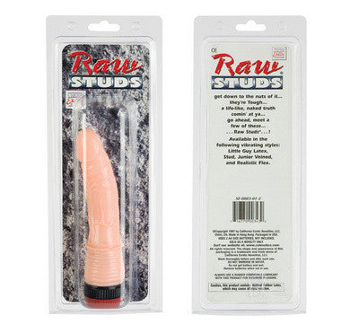 Raw Studs Veined Vibrator 6-inch - Ivory