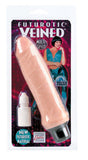 Futurotic Veined Vibrating Dong 6-inch - Ivory