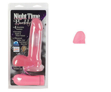 Silicone Night Time Buddy Vibrator 7-inch - Pink