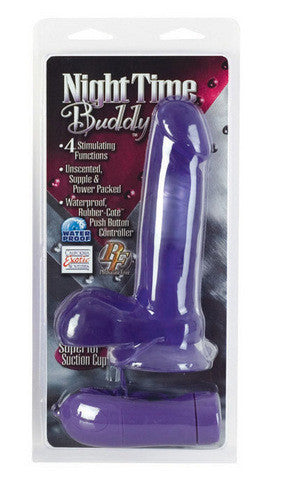 Silicone Night Time Buddy Vibrator 7-inch - Purple
