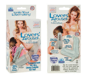 Silicone Lovers Arouser With Mini Vibe - Dolphin