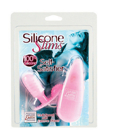 Silicone Slims - Vibrating Self Satisfier - Pink
