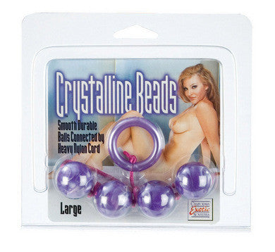 Crystalline Large Anal Beads - Purple