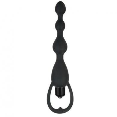 Silicone Vibrating Pleasure Beads - Black