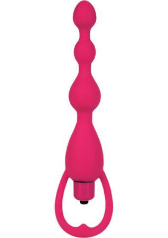 Silicone Vibrating Pleasure Beads - Pink