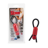 10-Function Vibrating Silicone Stud Lasso - Red