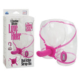 7-Function Silicone Love Rider Dual Action Strap-On - Pink