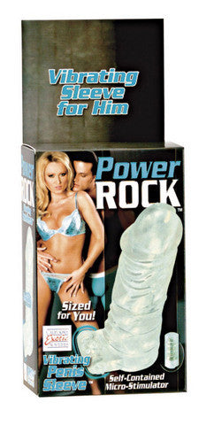 Power Rock Vibrating Penis Sleeve - Clear