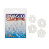 Basic Essentials Cockrings 4 Pack - Clear
