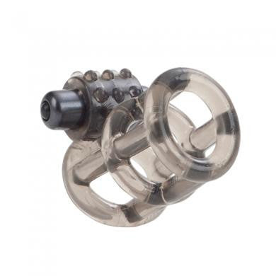 Basic Essentials Stretchy Vibrating Support Cage - Smoke