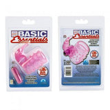 Basic Essentials Stretchy Vibrating Bunny Enhancer - Pink