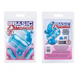 Basic Essentials Double Trouble Vibrating Support System - Blue