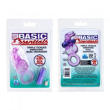 Basic Essentials Triple Tickler Vibrating Dual Enhancer - Purple