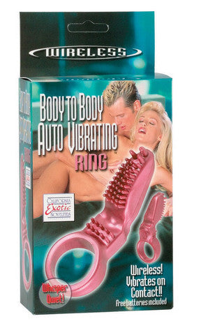 Body To Body Auto Vibrating Wireless Ring - Pink