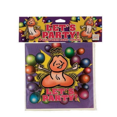 Let's Party Happy Penis Party Napkins - 8 Count