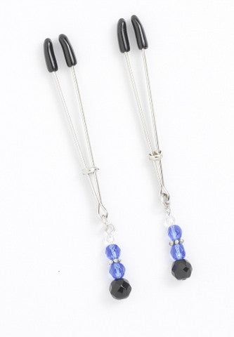 Blue Beaded Clamps-Tweezer