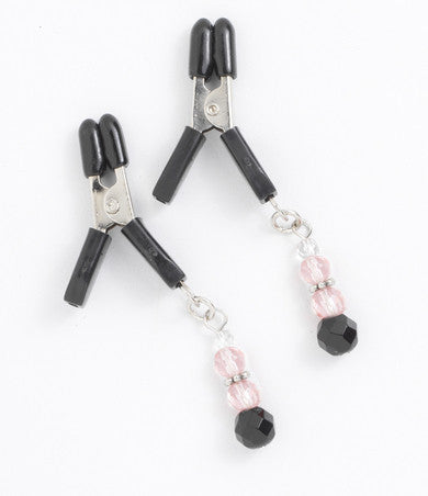 Pink Beaded Clamps-Jumper Cable