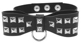 Sex And Mischief Studded Bow Tie Collar - Black