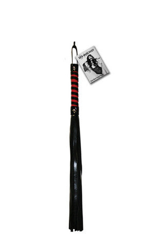 Sex And Mischief Red And Black Stripe Flogger