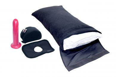 5 Piece Vibrating Position Pillowcase Set  With Silicone Dildo