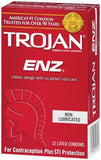 Trojan ENZ Non-Lubricated Condoms - 12 pack
