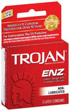 Trojan ENZ Non-Lubricated Condoms  - 3 Pack