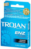 Trojan Enz Lubricated Condoms - 3 Pack
