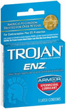 Trojan Enz Spermicidal Lubricant Condoms - 3 Pack