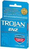 Trojan Enz Spermicidal Lubricant Condoms - 3 Pack