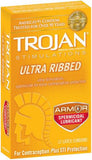 Trojan Ribbed Spermicidal Lubricant Condoms - 12 Pack TJ94550
