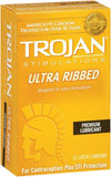 Trojan Ultra Ribbed Lubricated Condoms - 12 Pack TJ94750