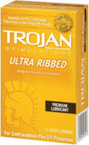 Trojan Ultra Ribbed Lubricated Condoms - 12 Pack TJ94750