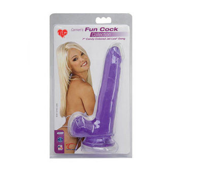 TLC Carmen's Fun Cock 7-Inch Jel-Lee - Purple