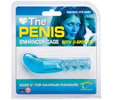 The Penis Enhancer Cage With G-Spot Tip - Blue