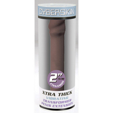 Cyberskin 2-inch Vibrating Transformer Penis Extension - Cinnamon