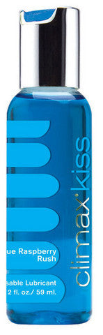 Climax Kiss Lubricant 2 oz. - Blue Raspberry Rush