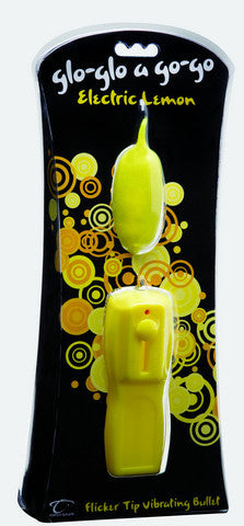 Glo Glo A Go Go Electric Lemon Flicker Tip Vibrating Bullet
