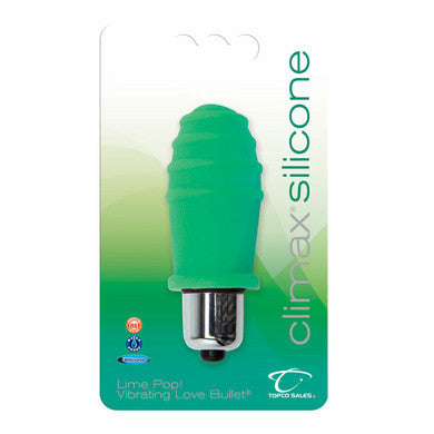 Climax Silicone Vibrating Love Bullet - Lime Pop