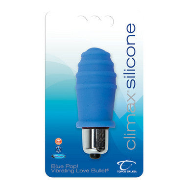 Climax Silicone Vibrating Love Bullet - Blue Pop
