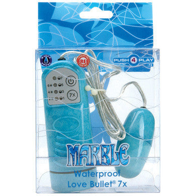 Marble Waterproof Love Bullet 7X - Blue