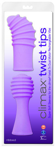 Climax Twist Tips Ribbed Vibrator - Purple